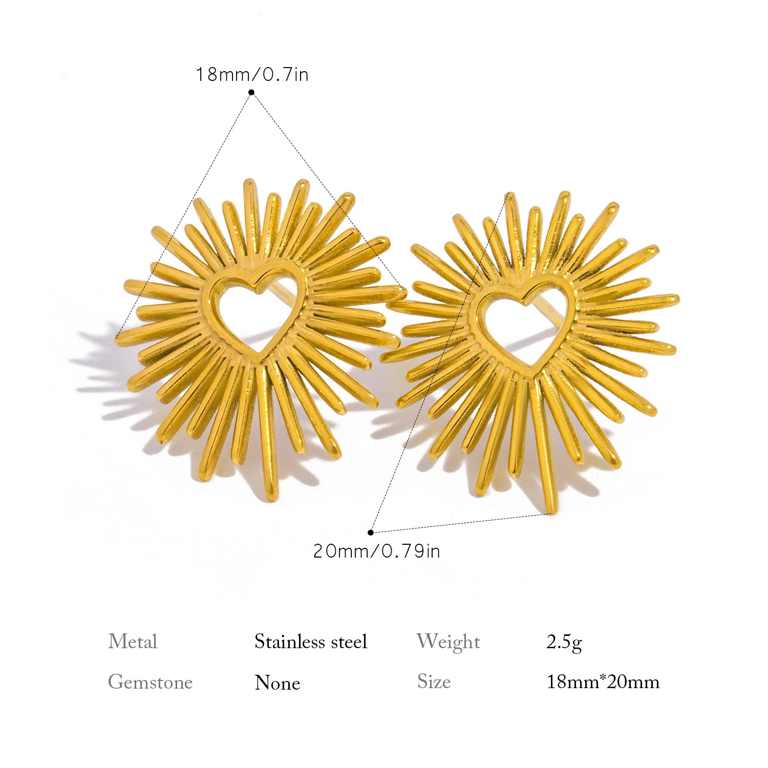 Heart Flower Earrings
