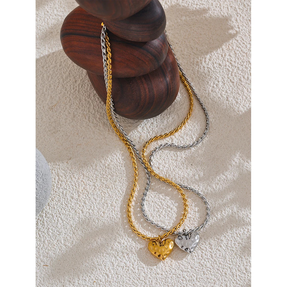 Heart Rose Necklace