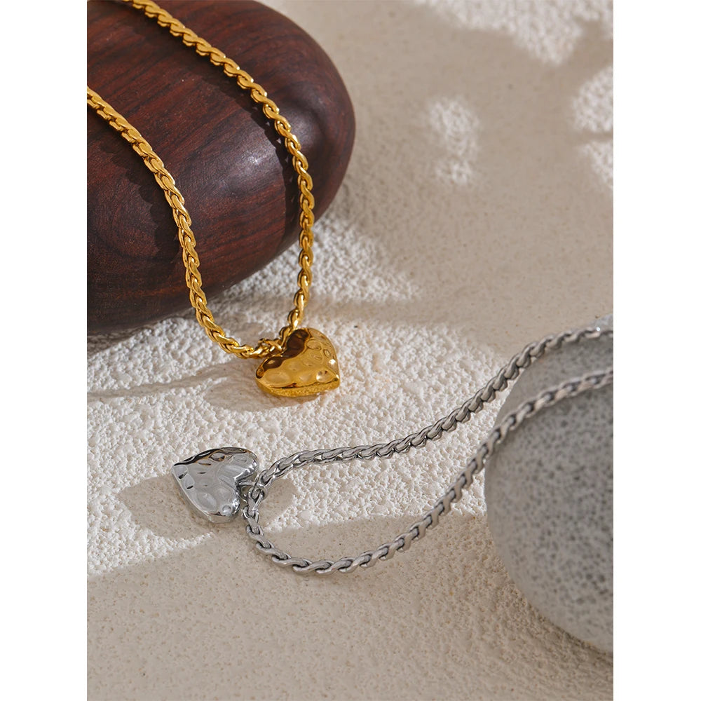 Heart Rose Necklace