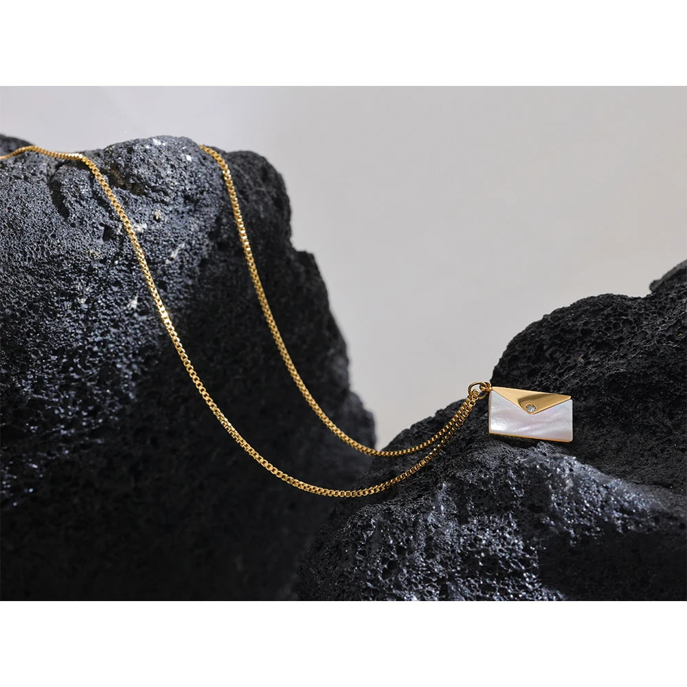 Golden Message Necklace