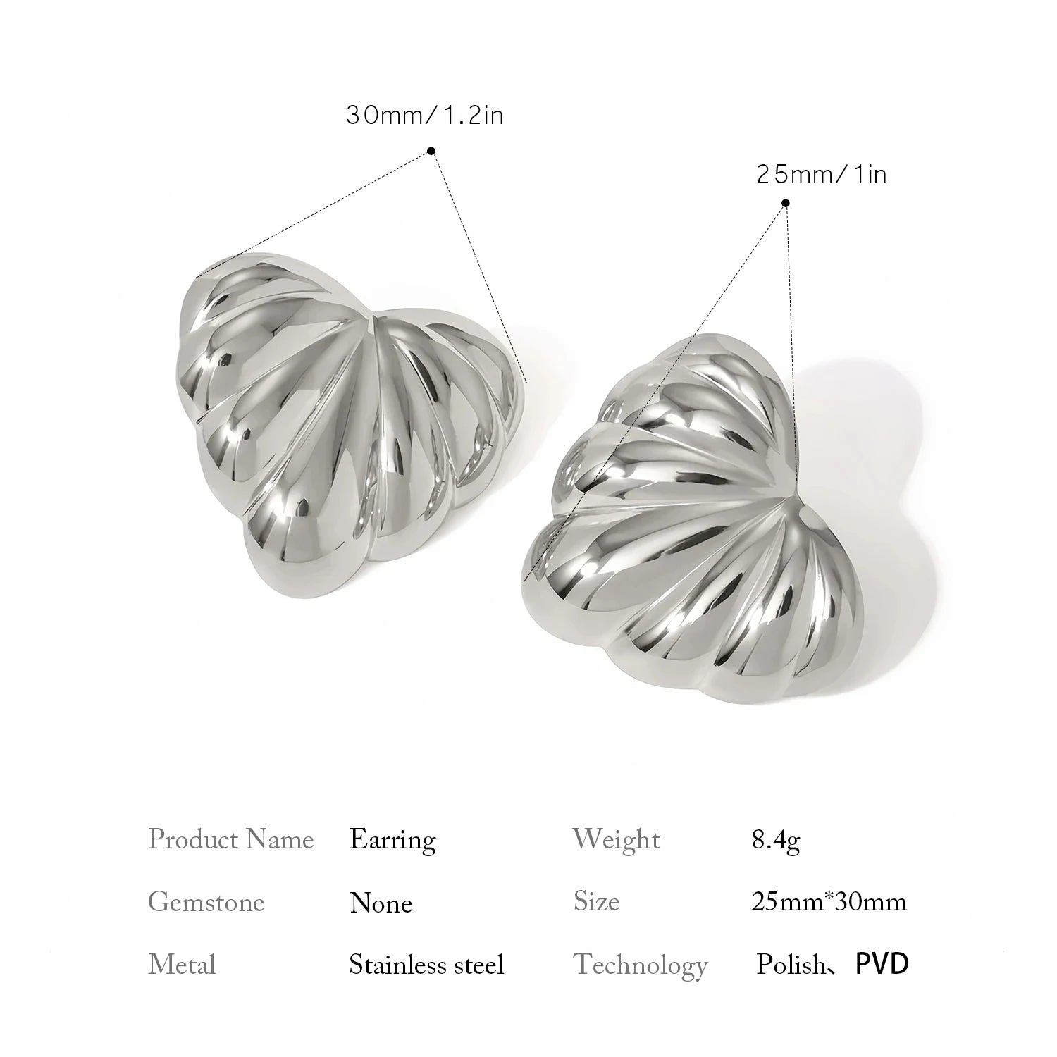 Heart Stud Earrings