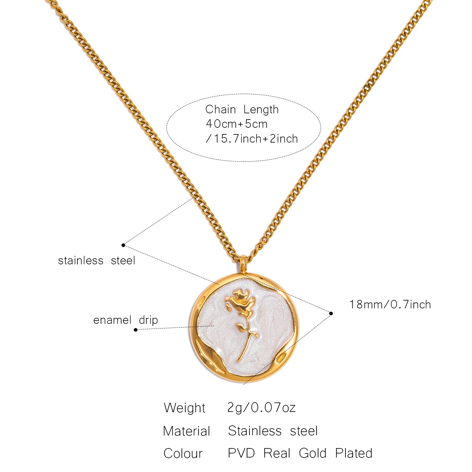 Rose Circular Necklace