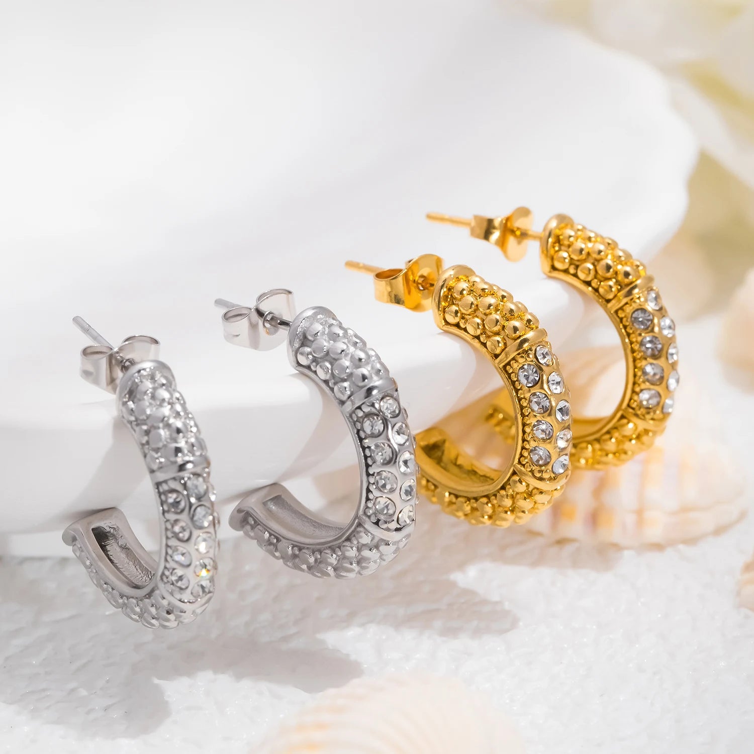 French-style Inlay Earrings