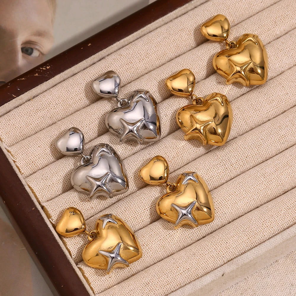Heart Star Earrings