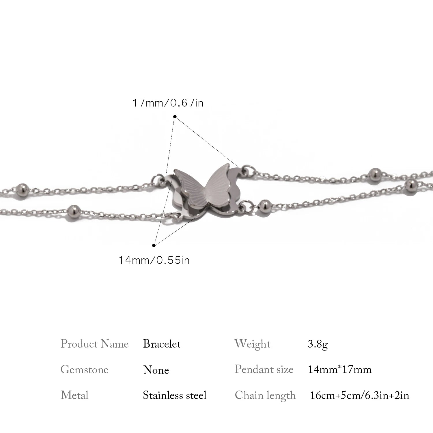 Bilayer Butterfly Bracelet
