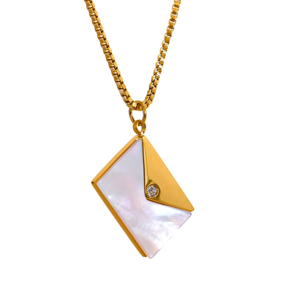 Golden Message Necklace