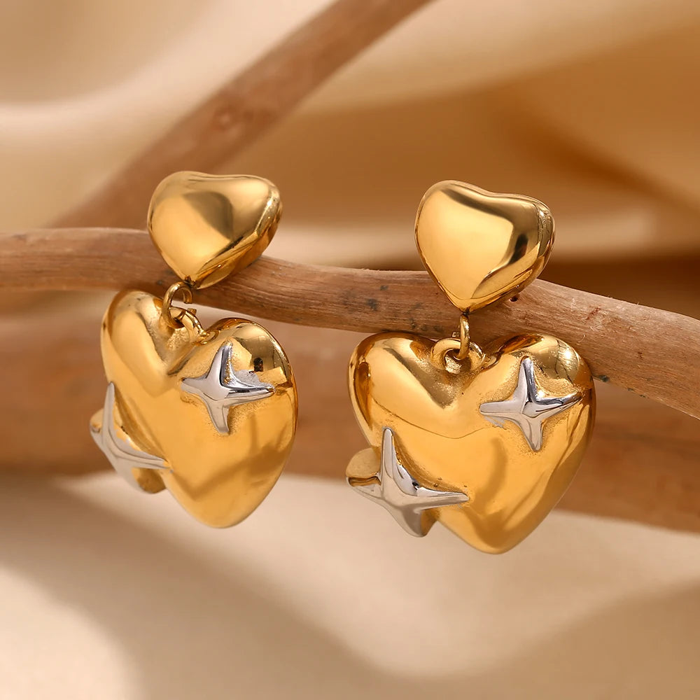 Heart Star Earrings