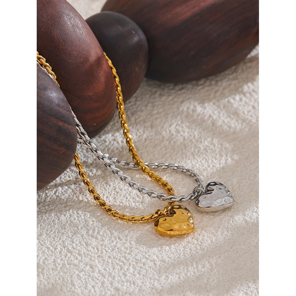Heart Rose Necklace