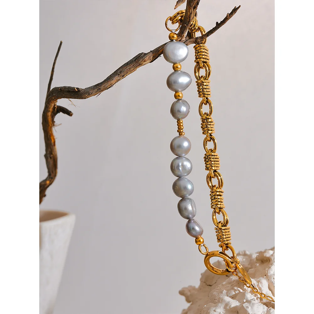 Pearl Grey Beads Bracelet