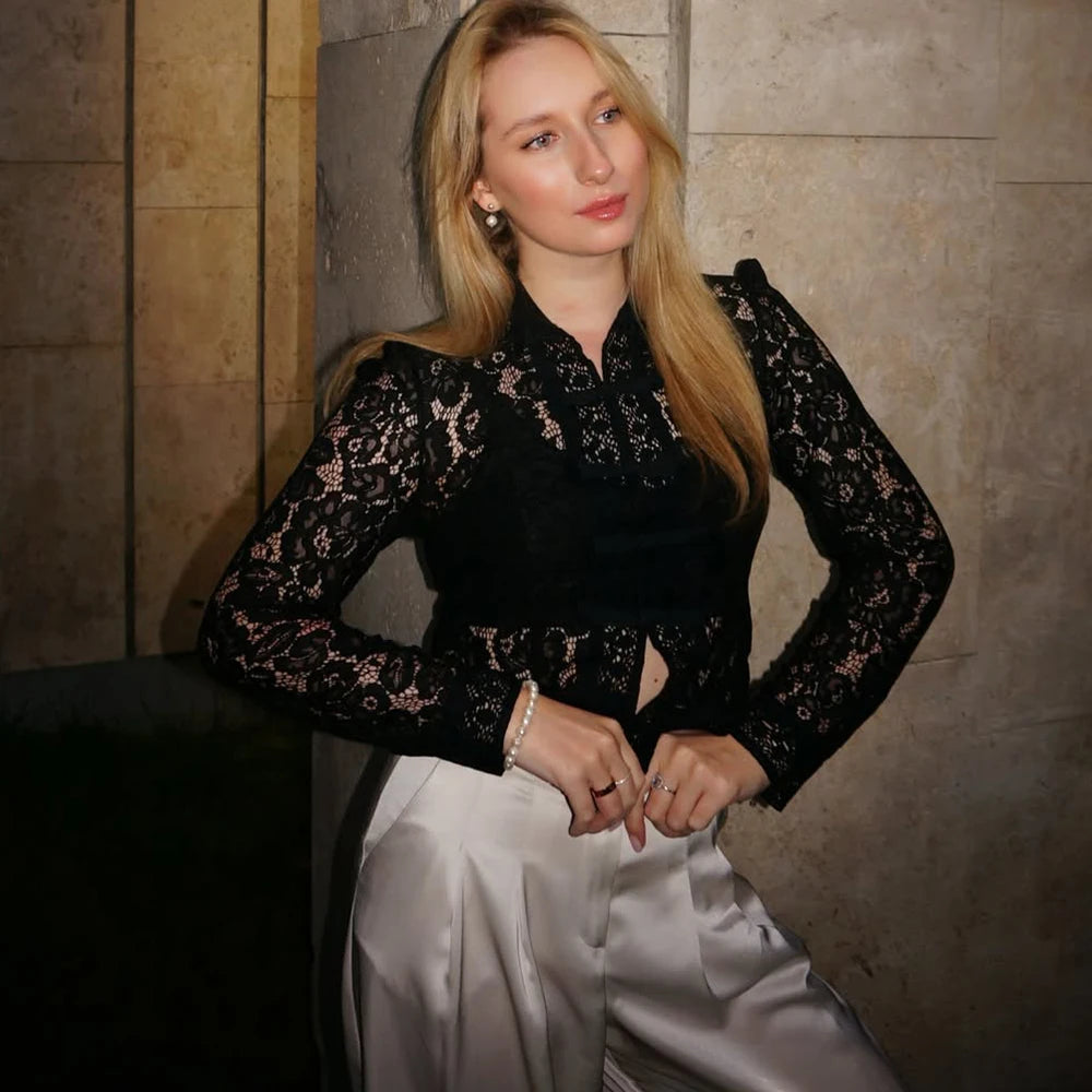 Midnight Lace Blouse