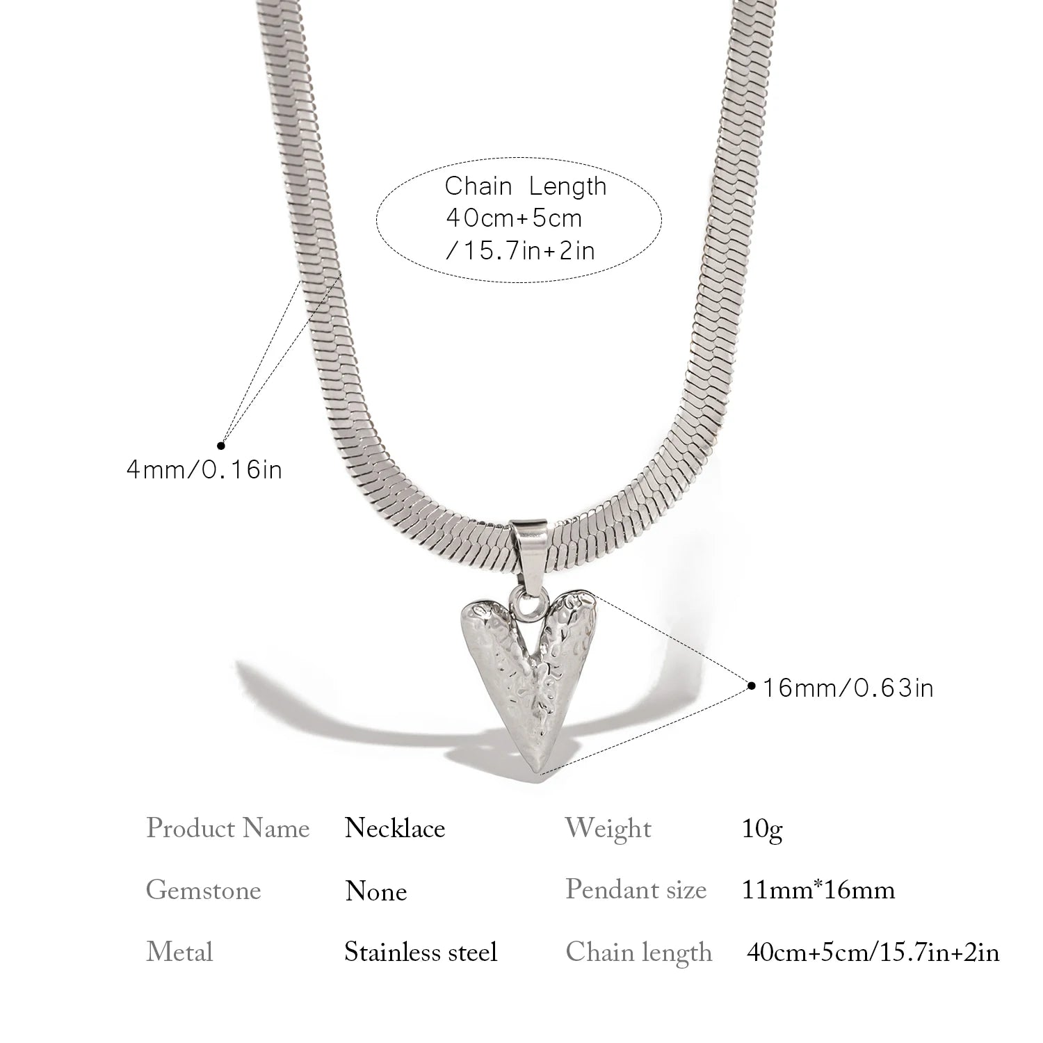 Snake Heart Necklace