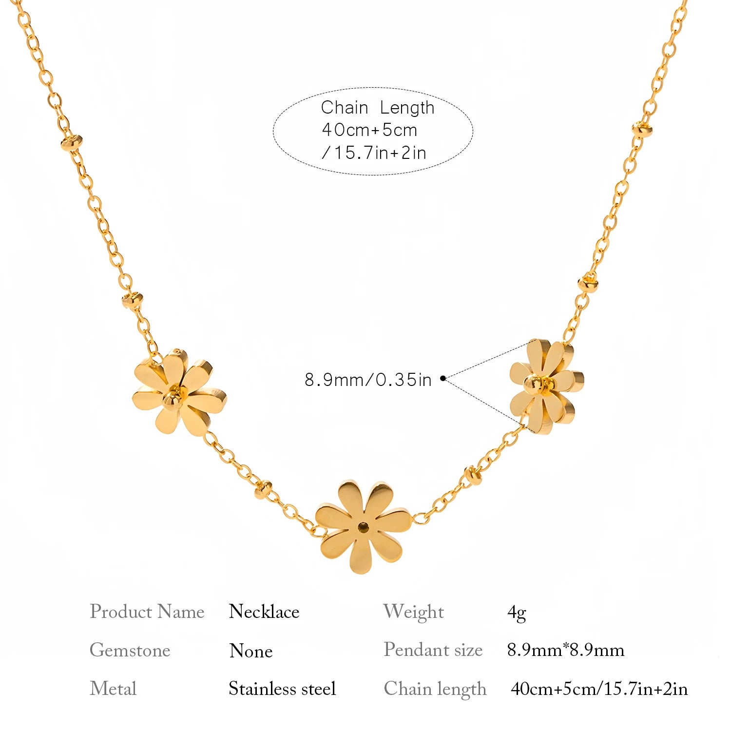 Daisy Flower Necklace
