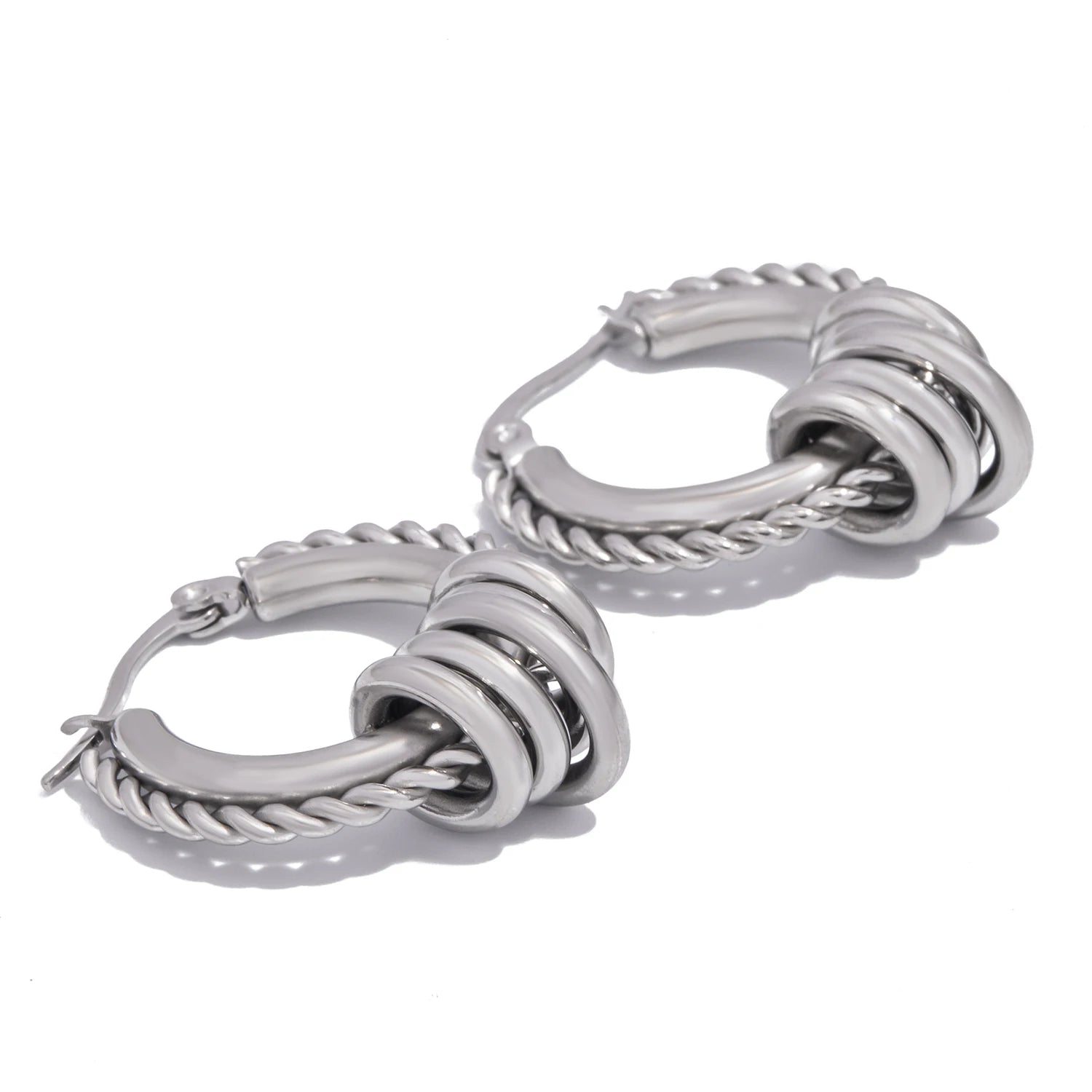 Multilayer Circle Twist Earrings