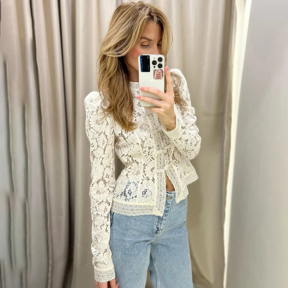 Midnight Lace Blouse