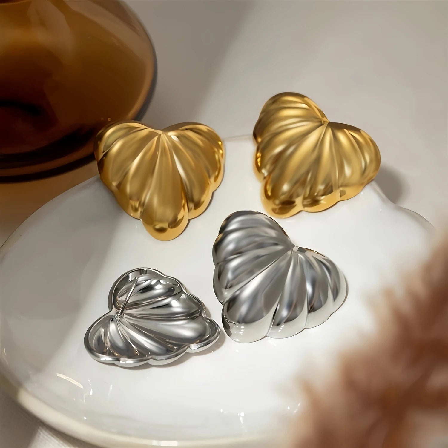 Heart Stud Earrings