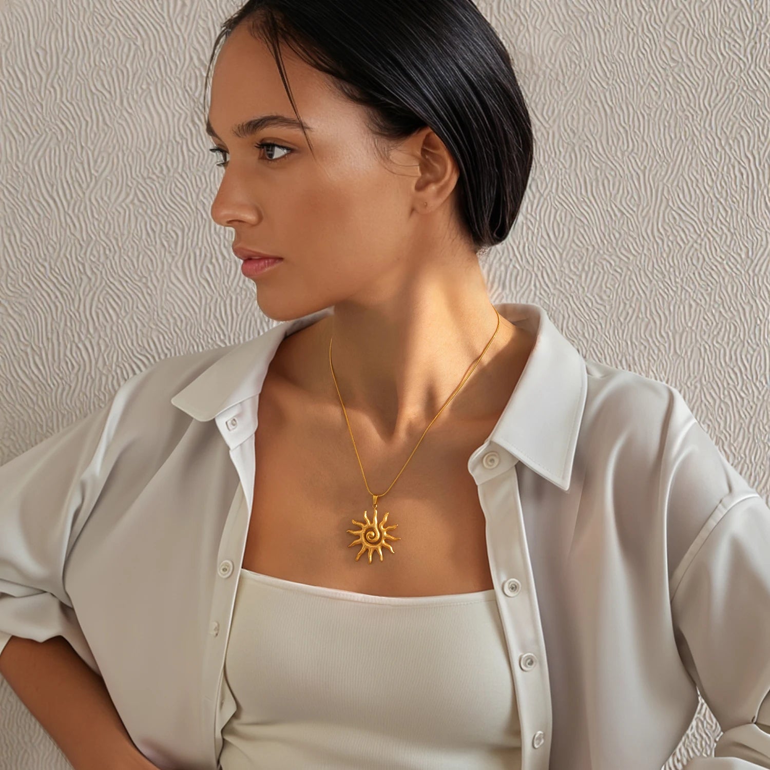 Spiral Sun Necklace