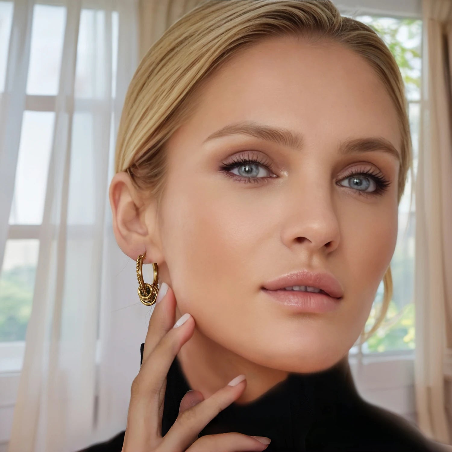 Multilayer Circle Twist Earrings