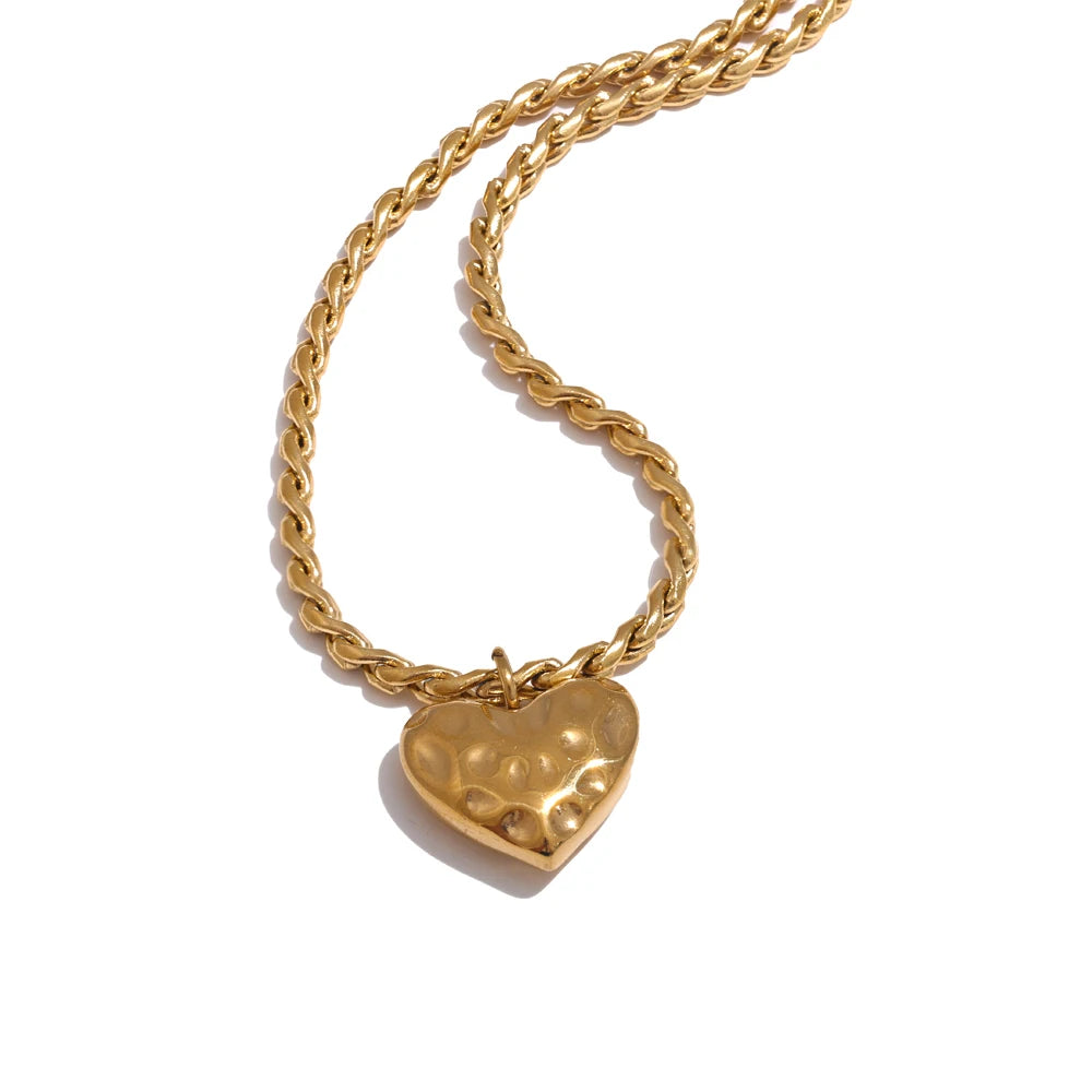 Heart Rose Necklace