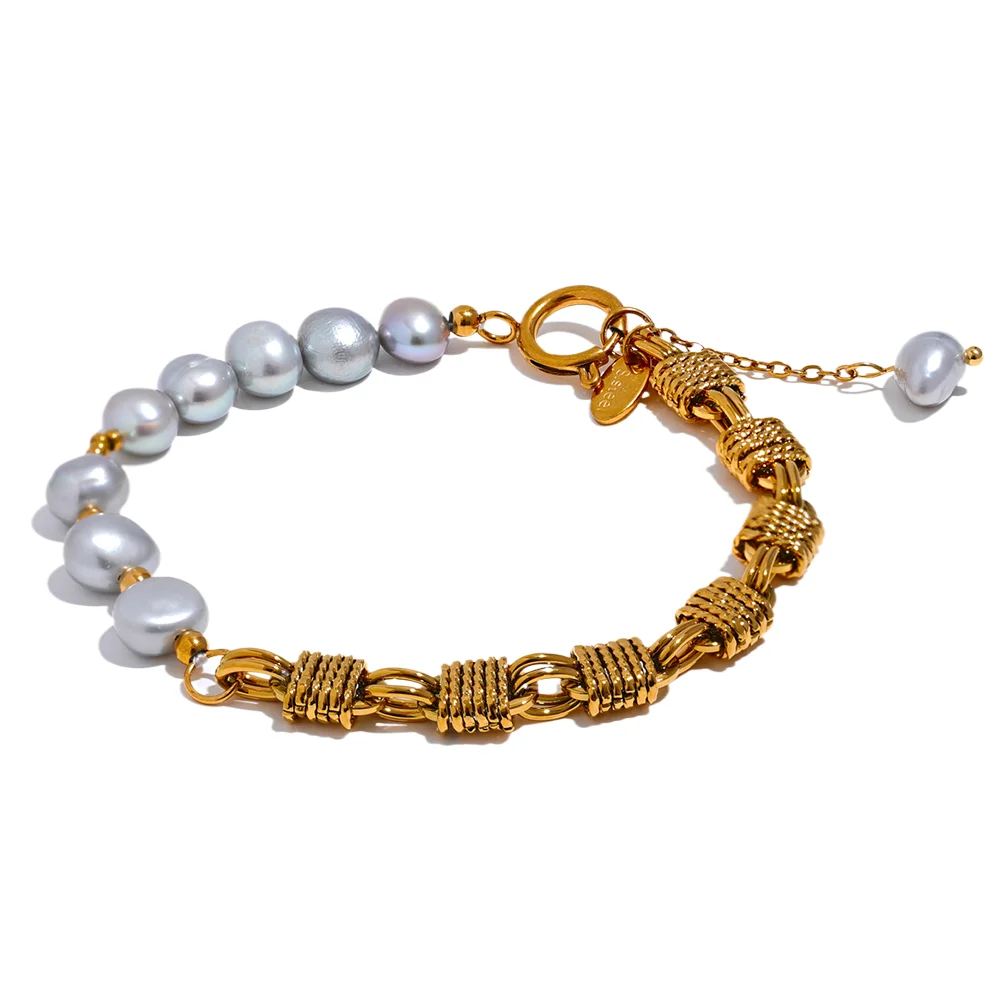 Pearl Grey Beads Bracelet