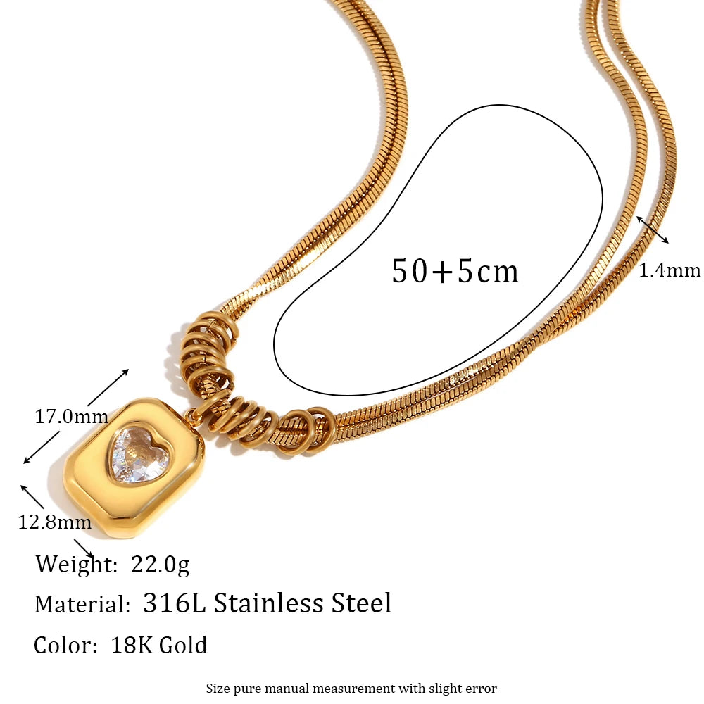 Heart Double Layer Necklace