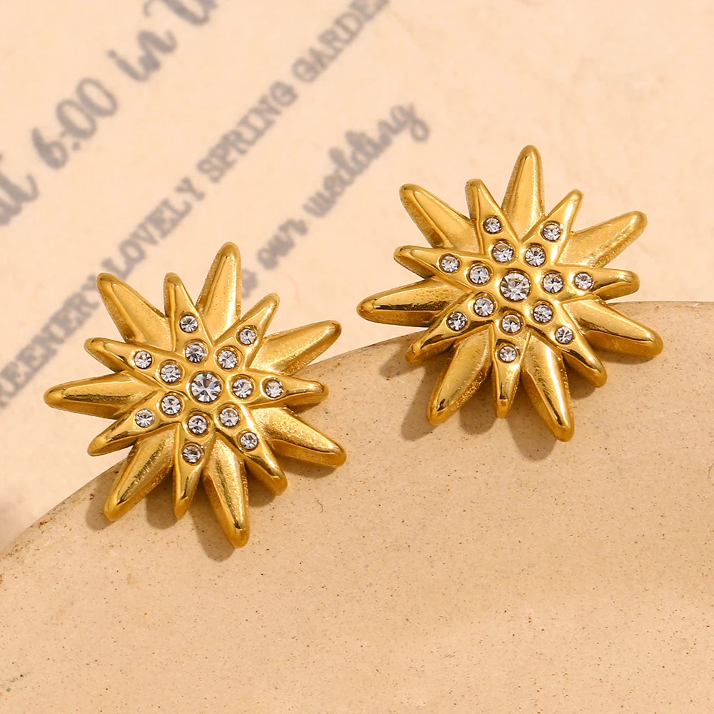 Star Zircon Stud Earrings