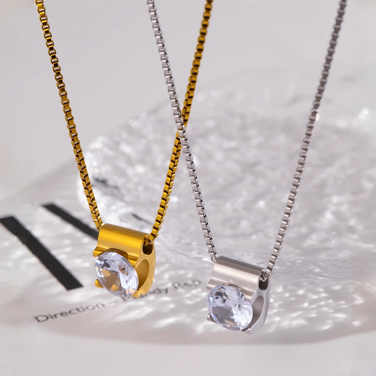 Box Gemstone Necklace