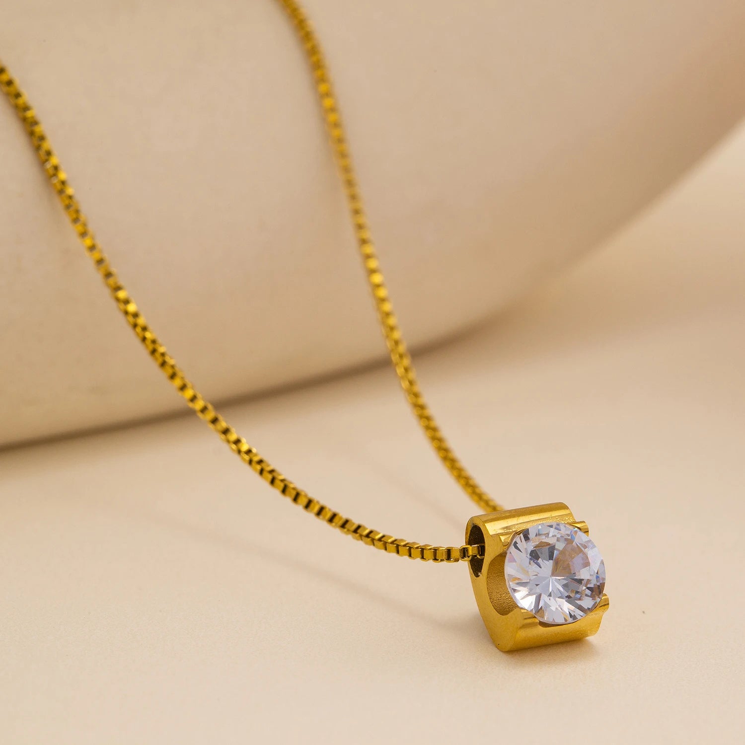 Box Gemstone Necklace