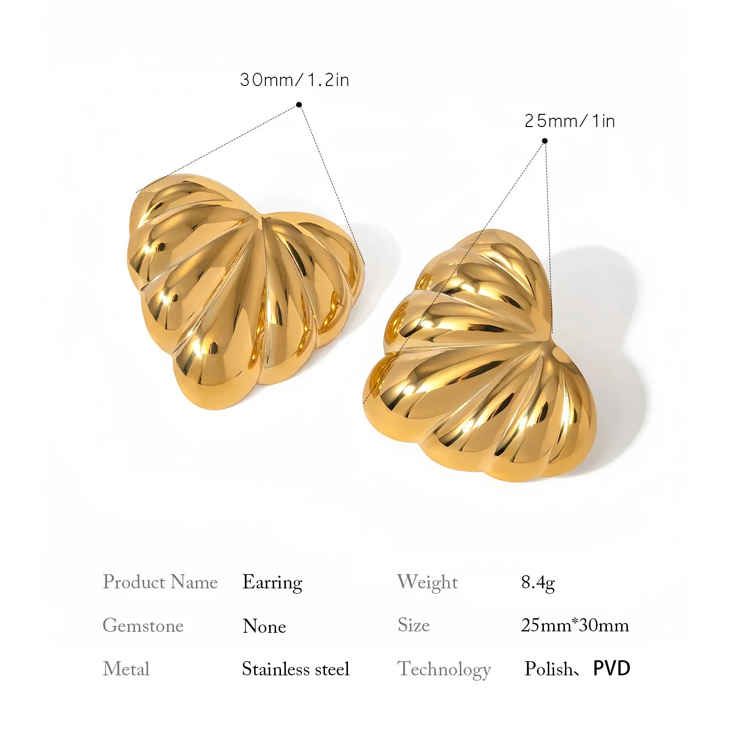 Heart Stud Earrings