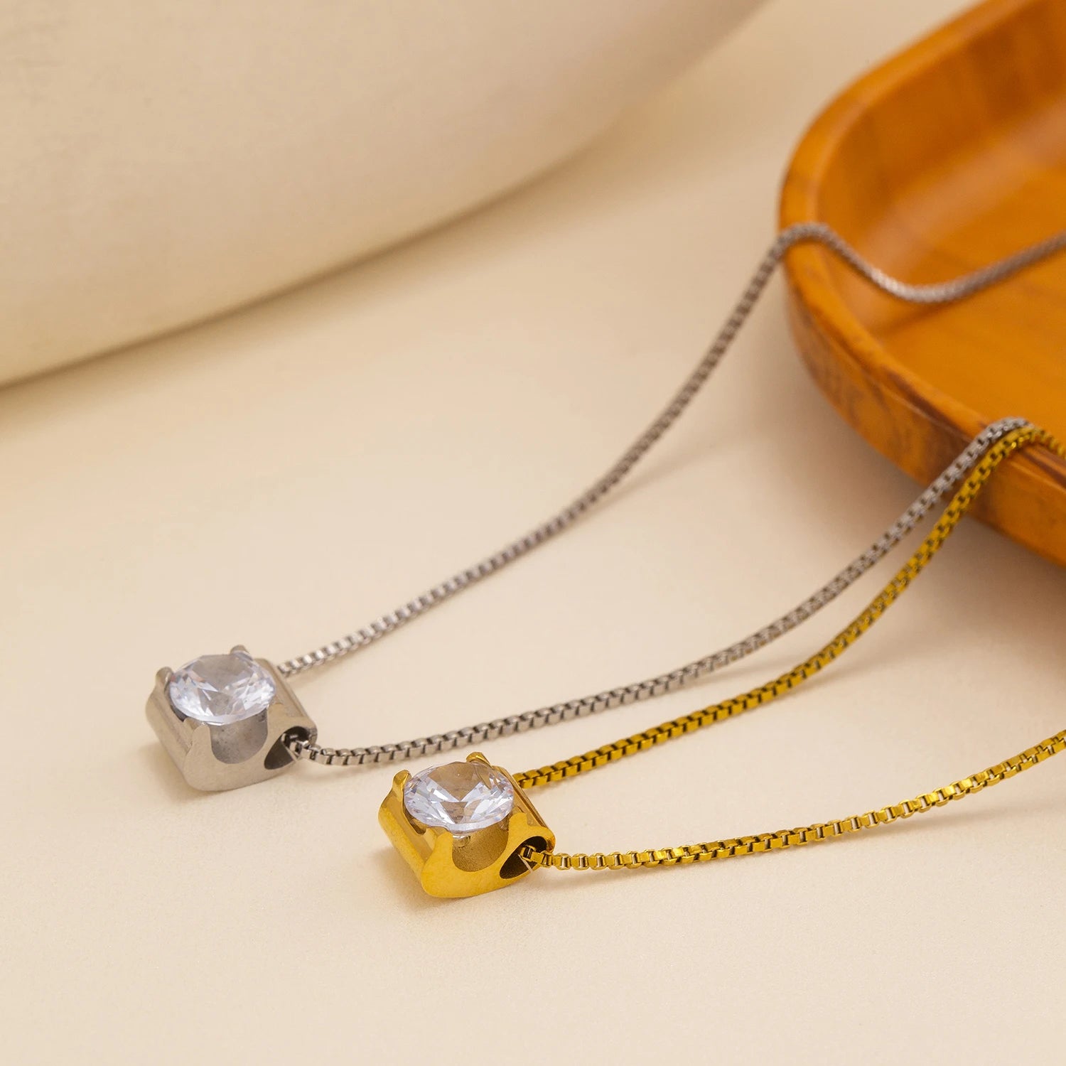 Box Gemstone Necklace