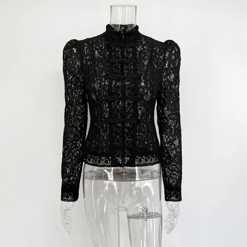 Midnight Lace Blouse