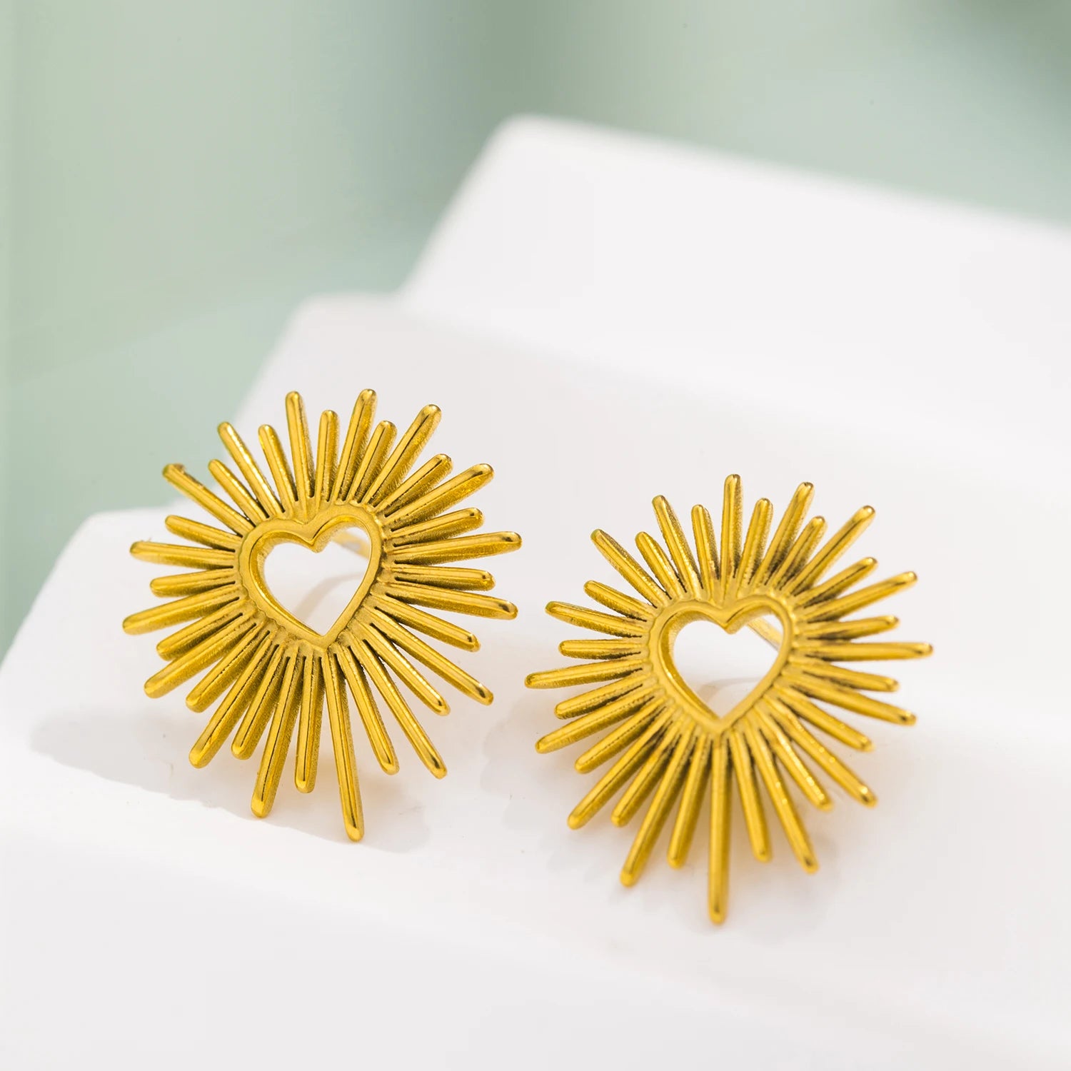 Heart Flower Earrings