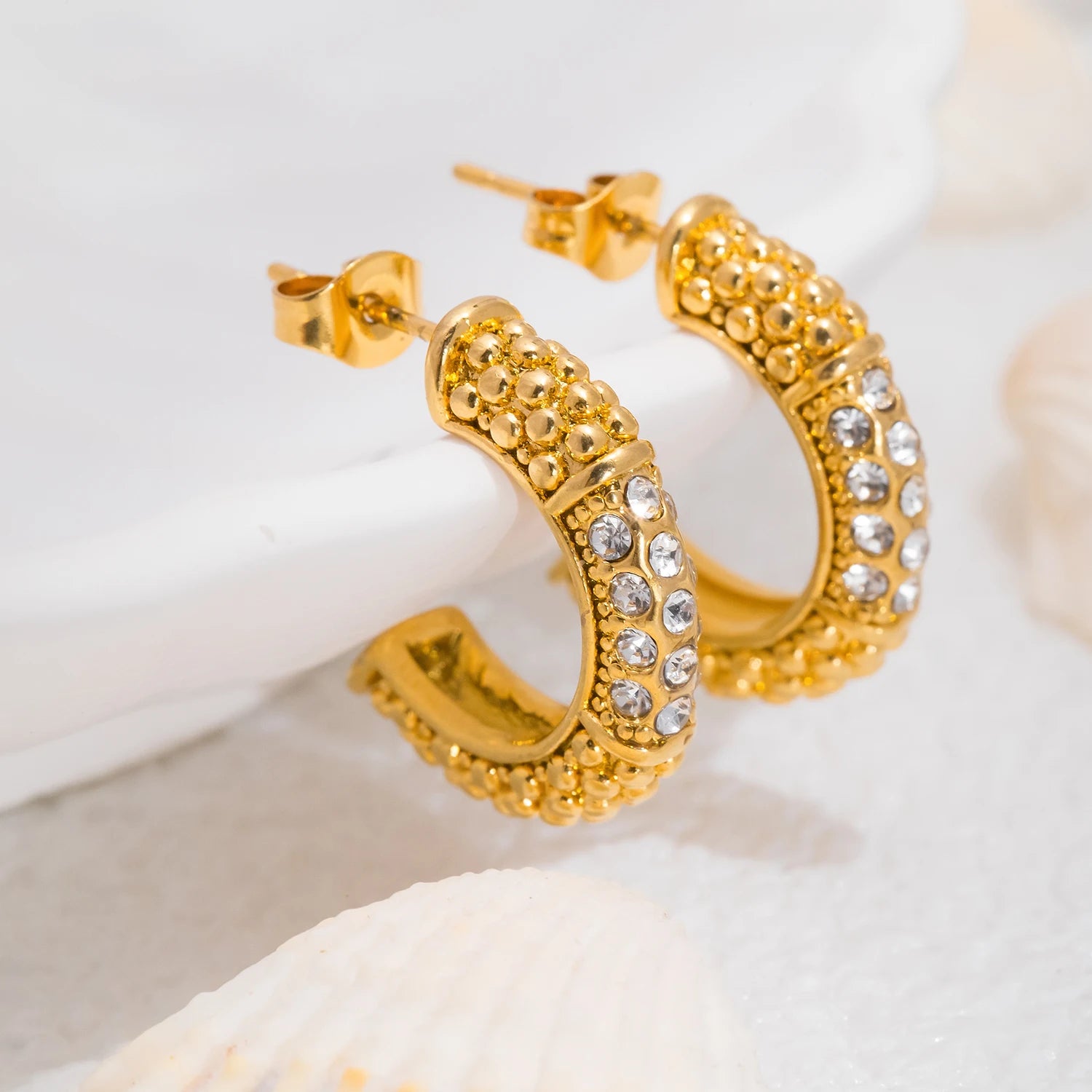 French-style Inlay Earrings