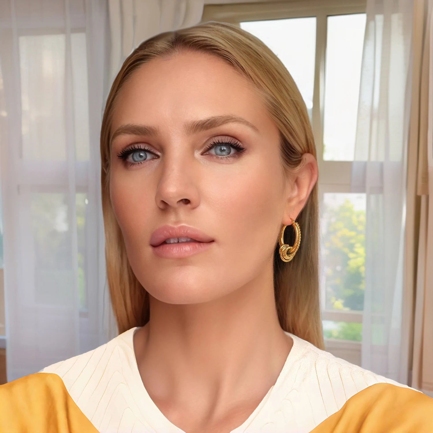 Multilayer Circle Twist Earrings