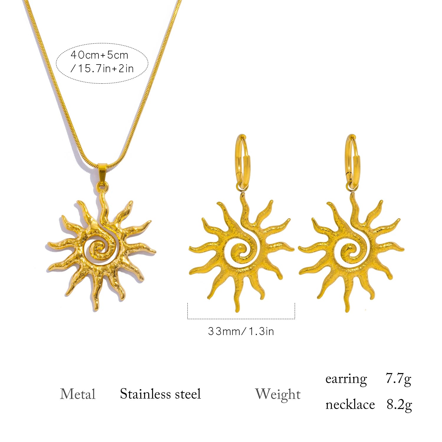 Spiral Sun Necklace