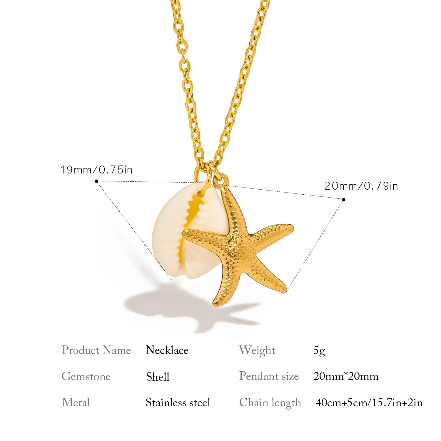Turtle Starfish Necklace