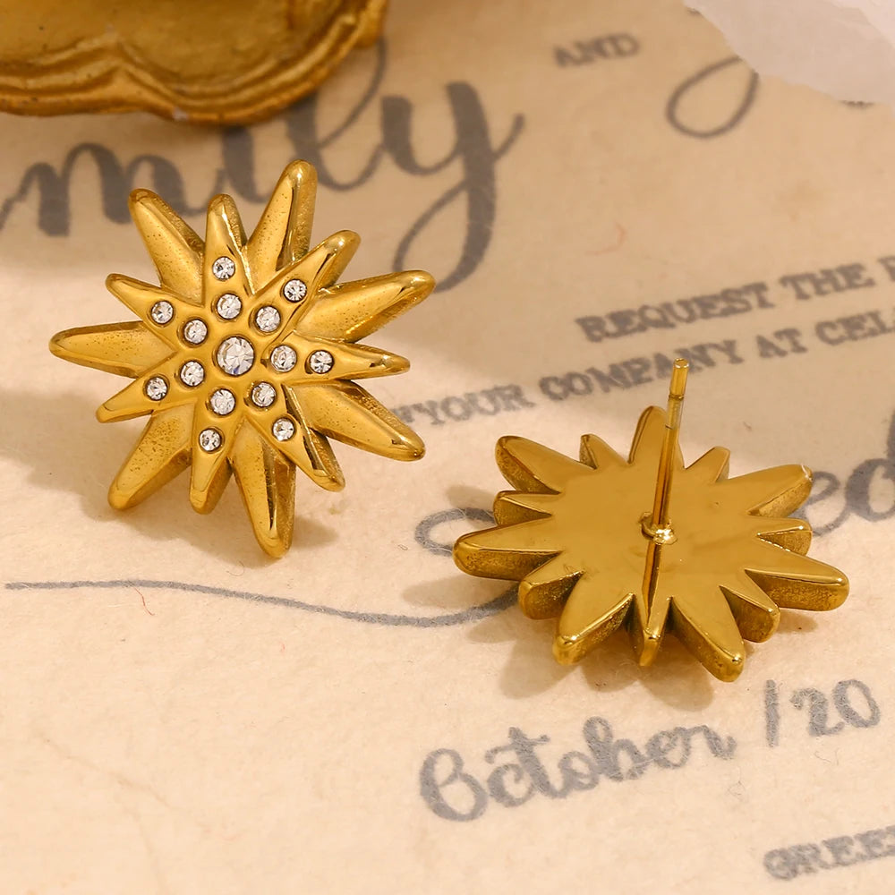 Star Zircon Stud Earrings