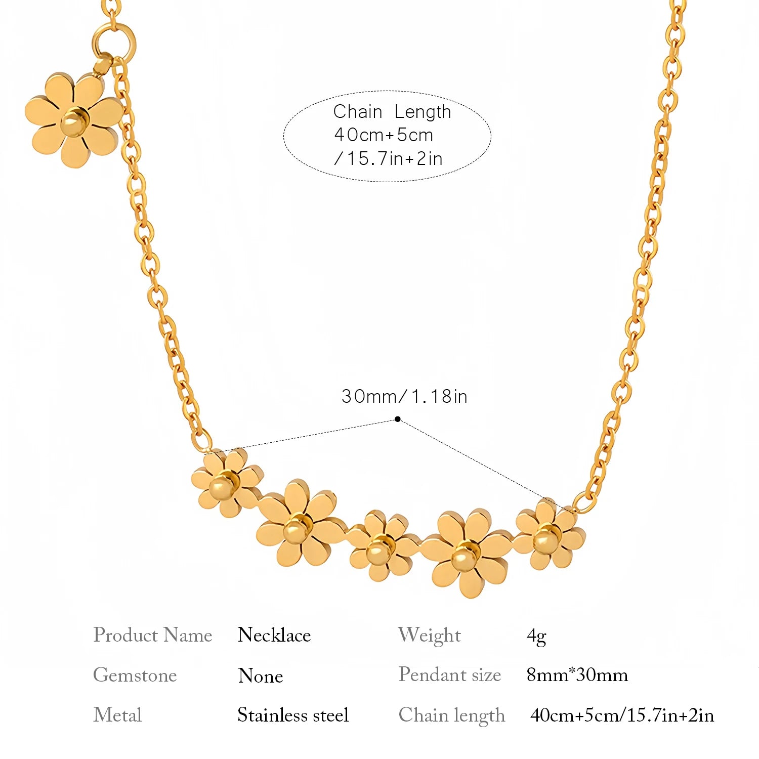 Daisy Flower Necklace