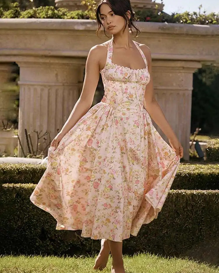 Positano Halter Dress