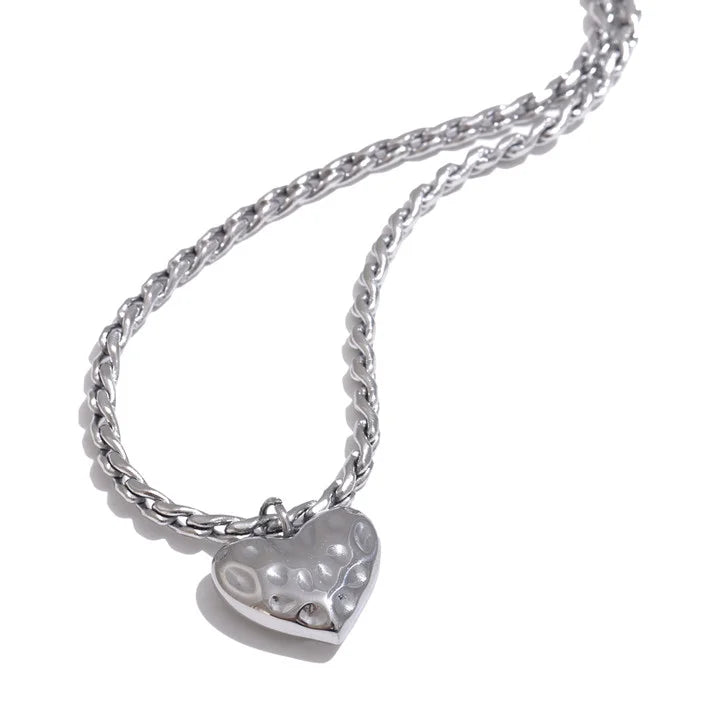 Heart Rose Necklace