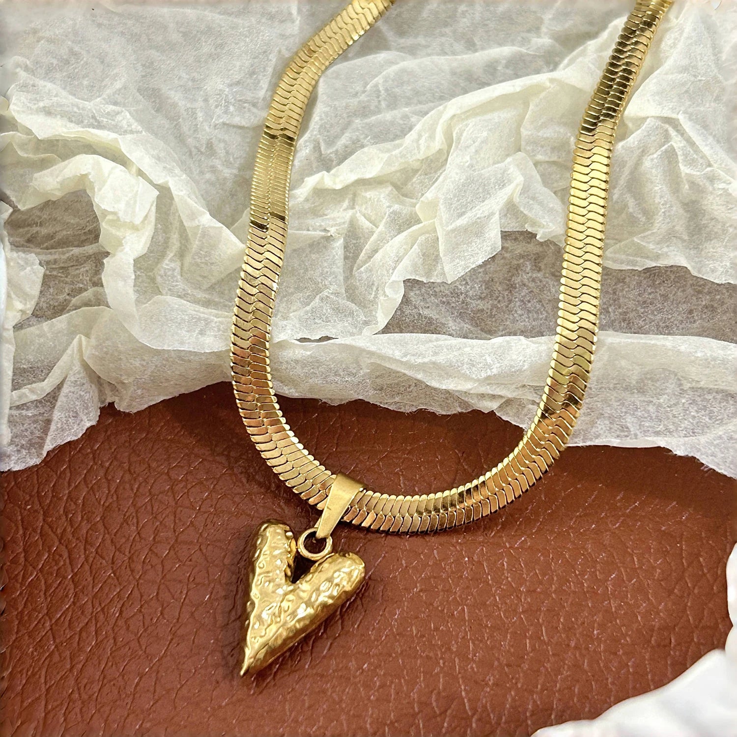 Snake Heart Necklace