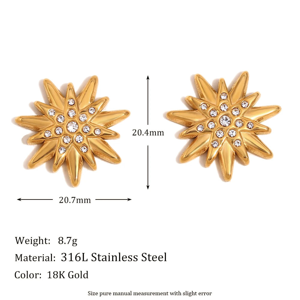 Star Zircon Stud Earrings