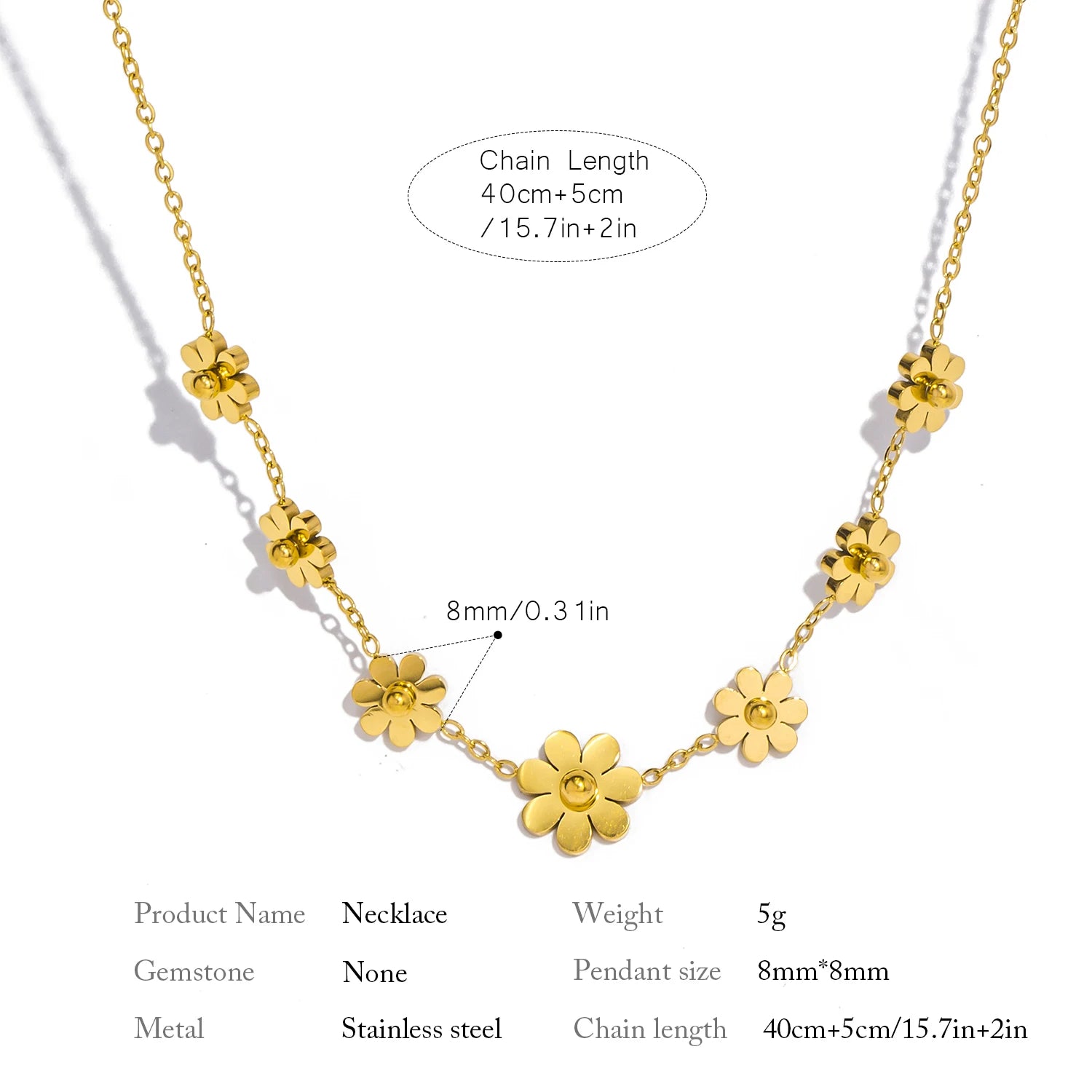 Daisy Flower Necklace