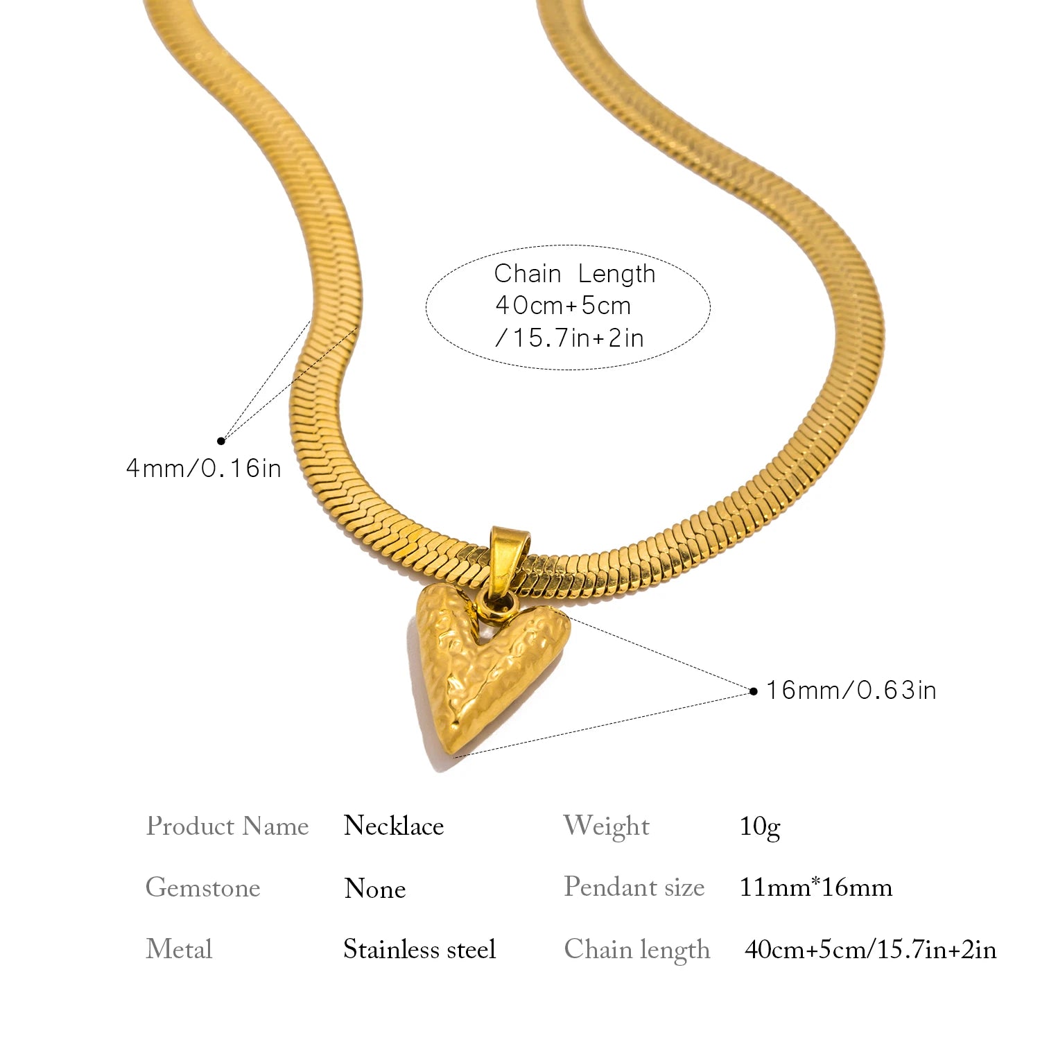 Snake Heart Necklace