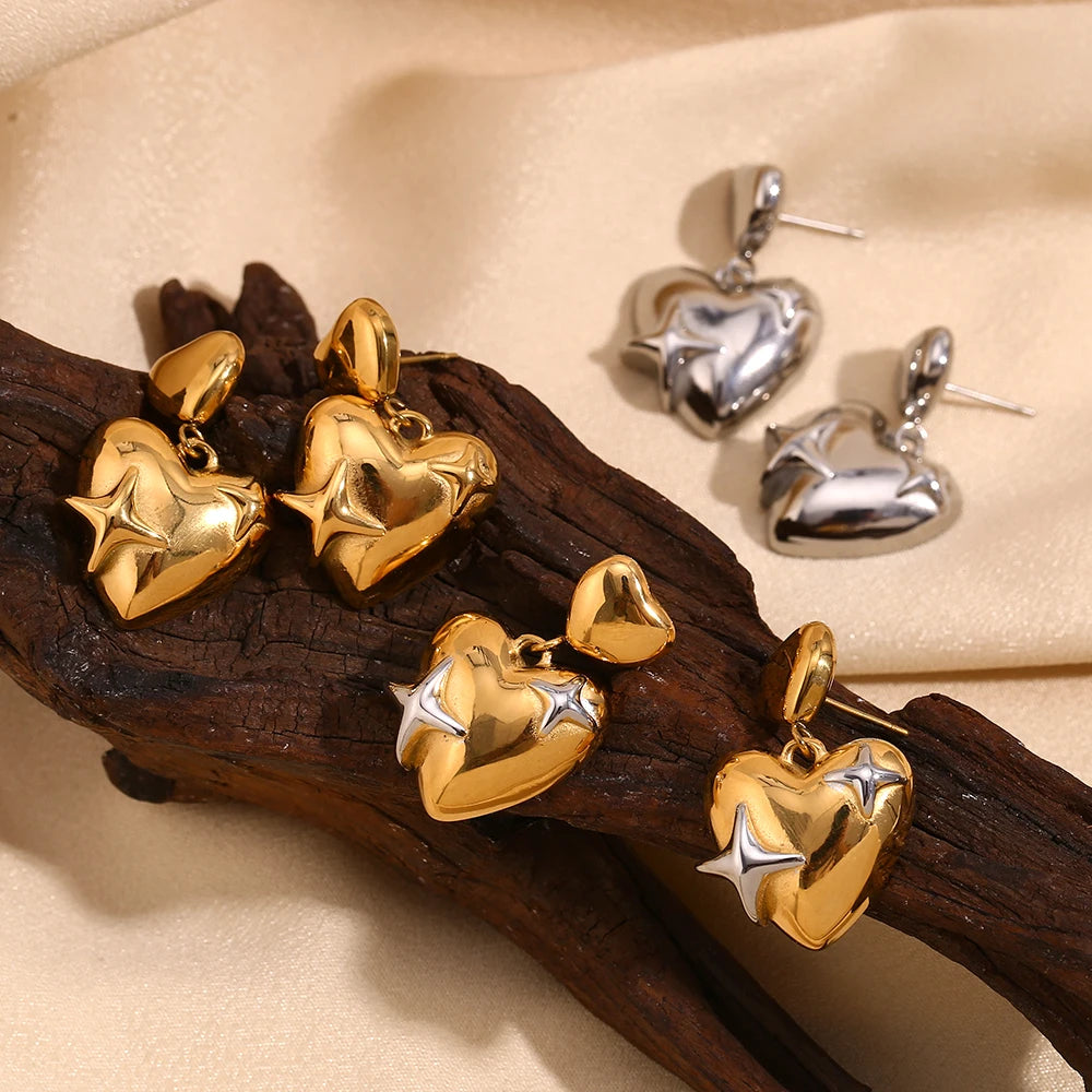 Heart Star Earrings