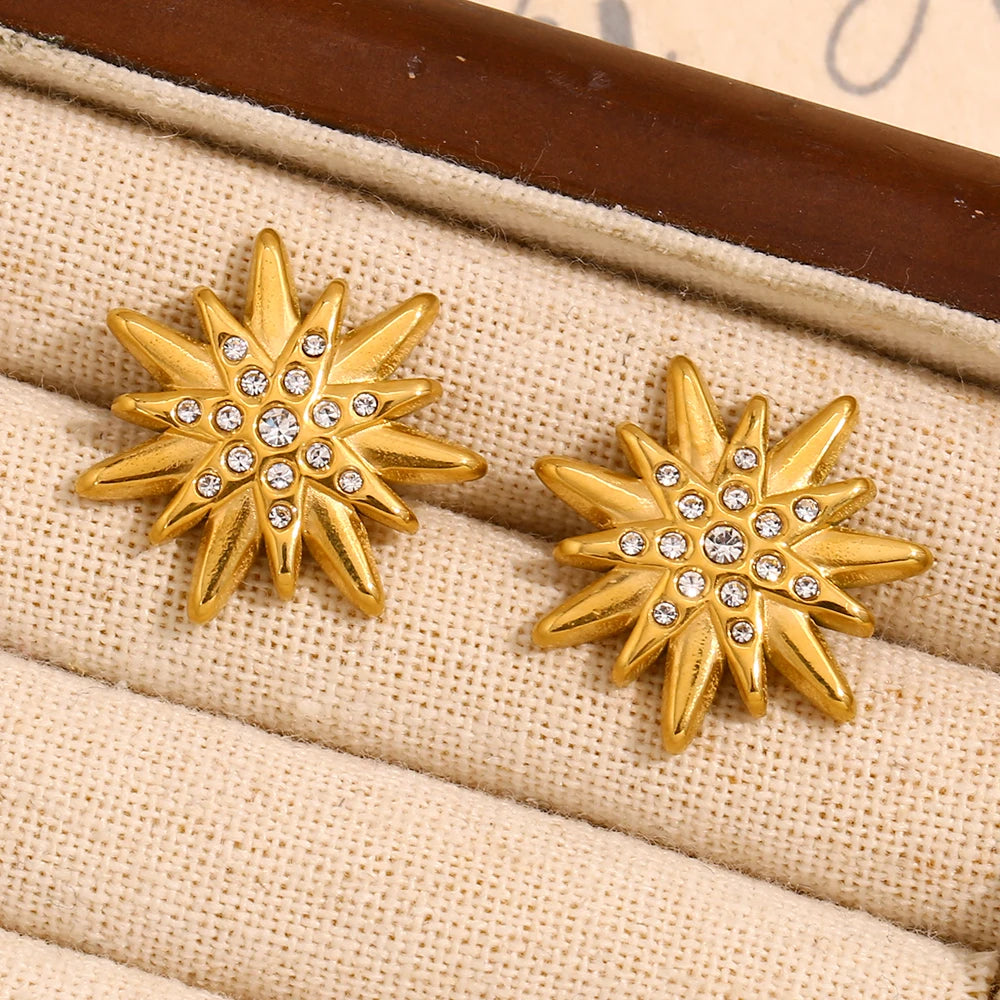 Star Zircon Stud Earrings