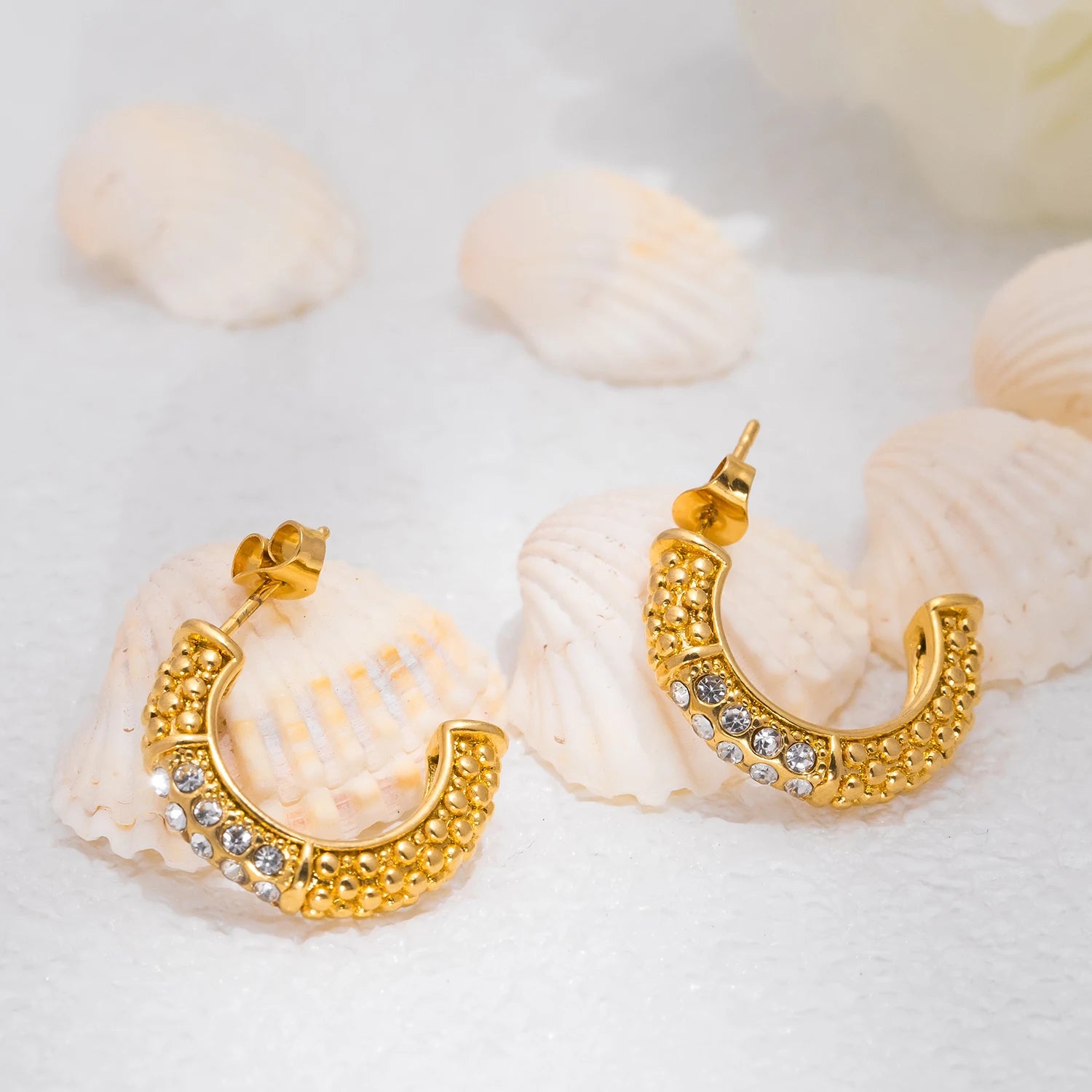 French-style Inlay Earrings