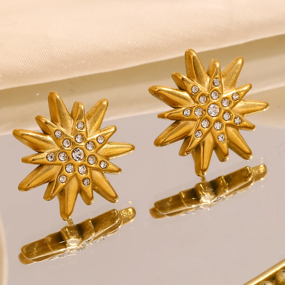 Star Zircon Stud Earrings