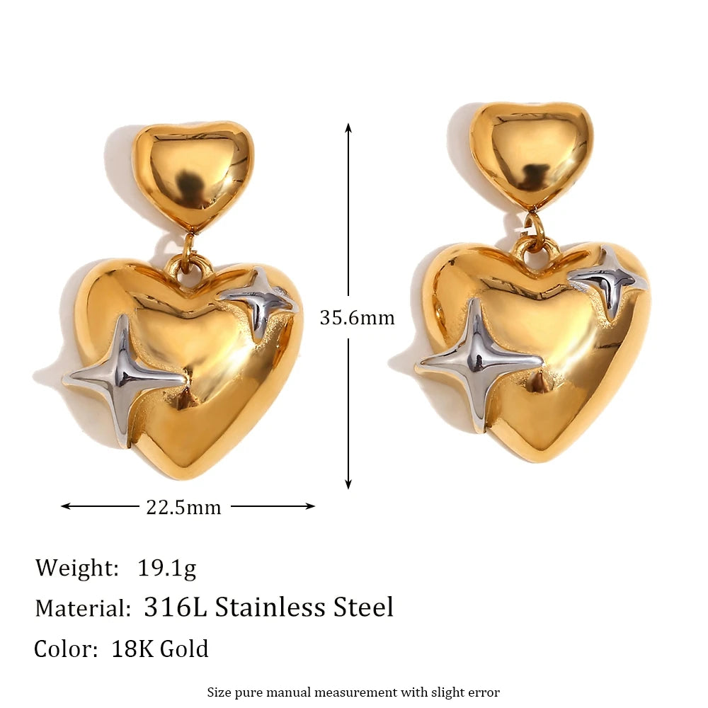 Heart Star Earrings
