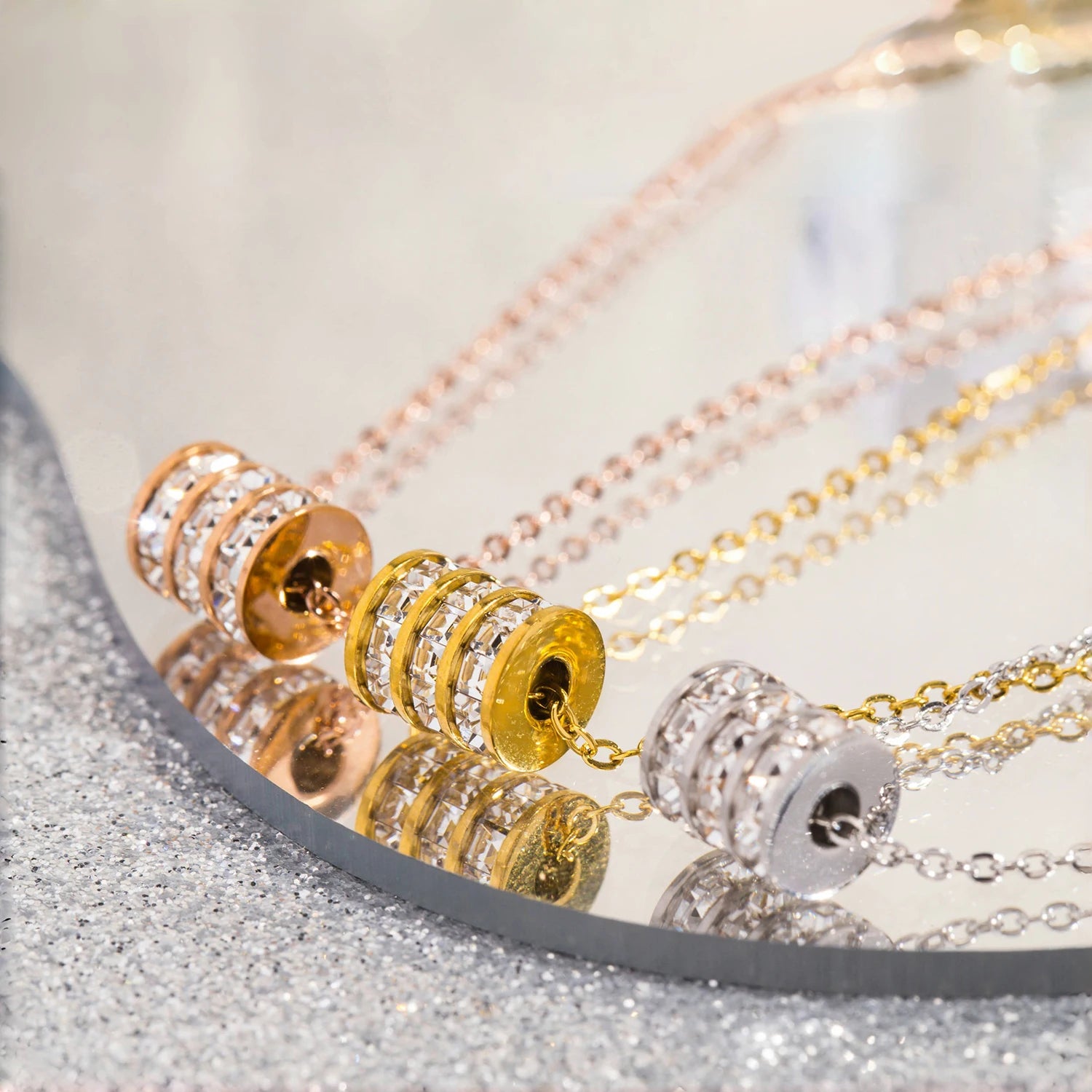 Cylinder Pendant Necklace