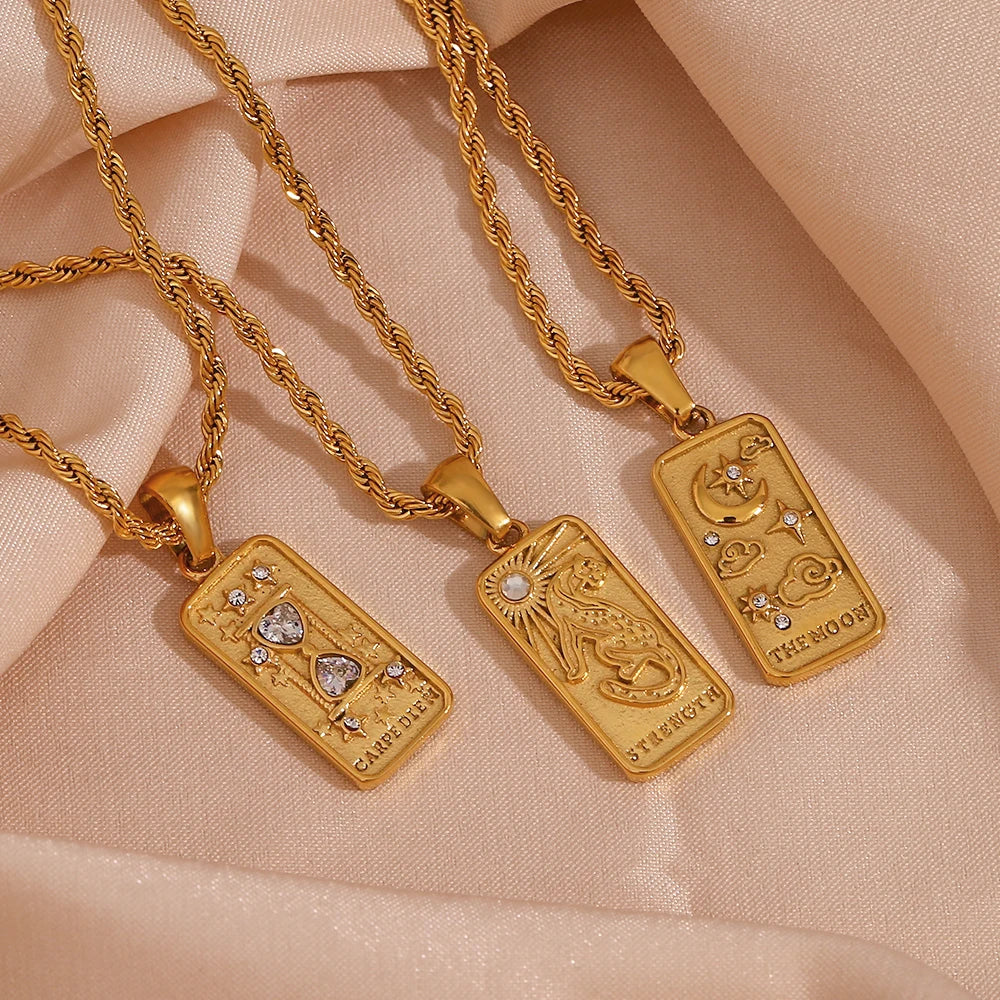 Tarot Pendant Moon Necklace